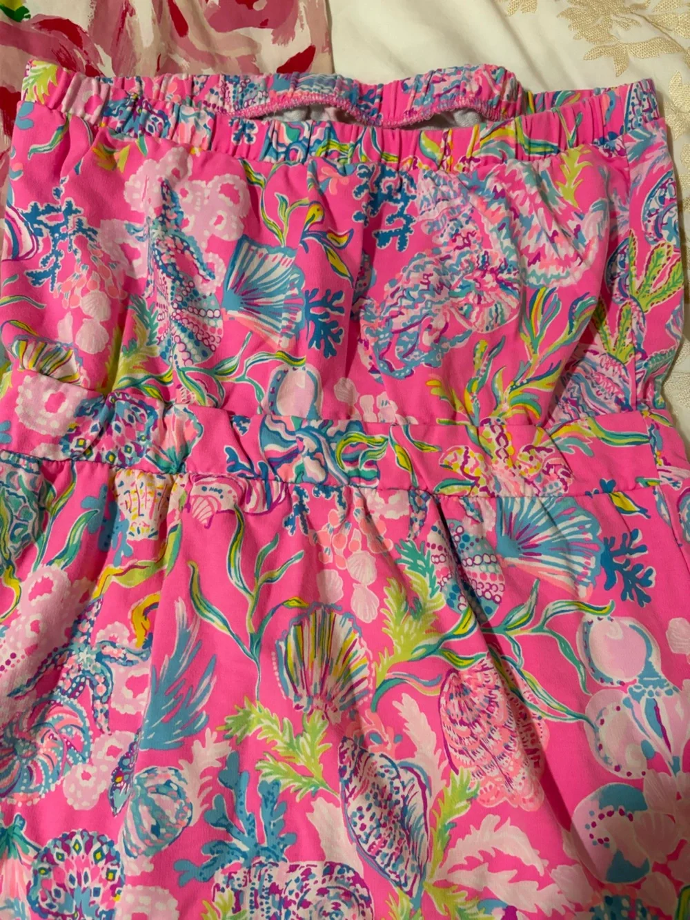 Lilly Pulitzer Vibrant Pink Strapless Seashell Print Sundress - Picture 6 of 6